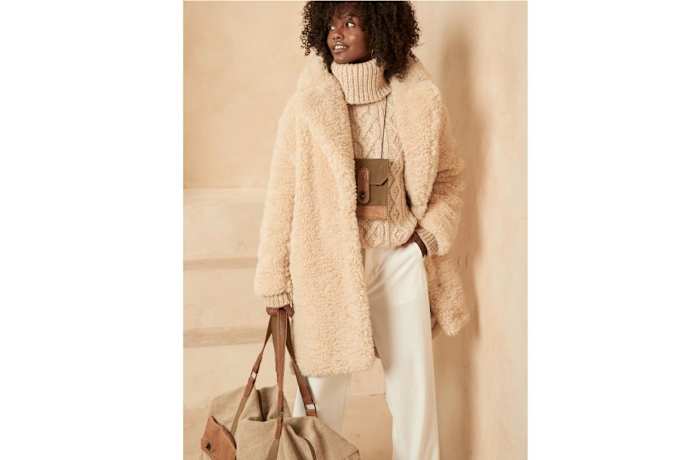 Oversized Sherpa Cocoon Coat